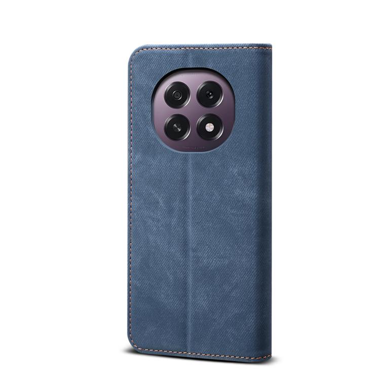 For OPPO F29 5G Global Denim Texture Casual Style Horizontal Flip Leather Case