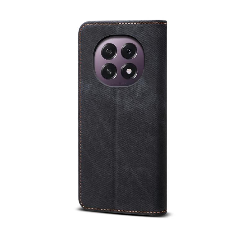 For OPPO F29 5G Global Denim Texture Casual Style Horizontal Flip Leather Case