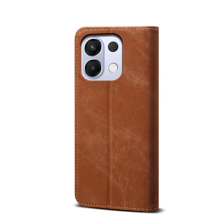 For OPPO K13 5G India Denim Texture Casual Style Horizontal Flip Leather Case