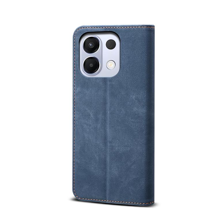 For OPPO K13 5G India Denim Texture Casual Style Horizontal Flip Leather Case