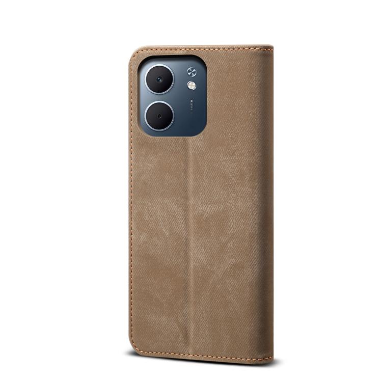 For OPPO A5x 4G / 5G Denim Texture Casual Style Horizontal Flip Leather Case