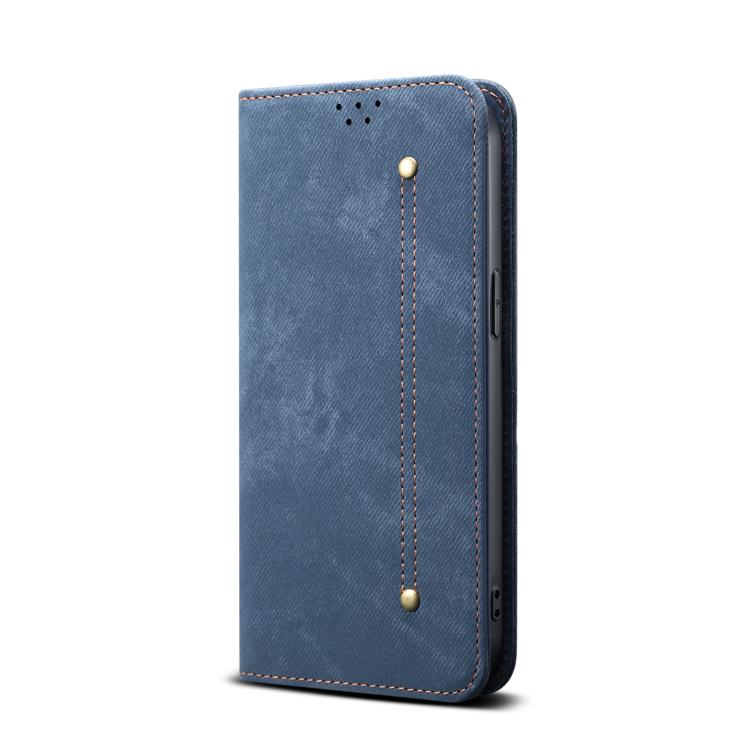 For OPPO Reno14 5G Global Denim Texture Casual Style Horizontal Flip Leather Case