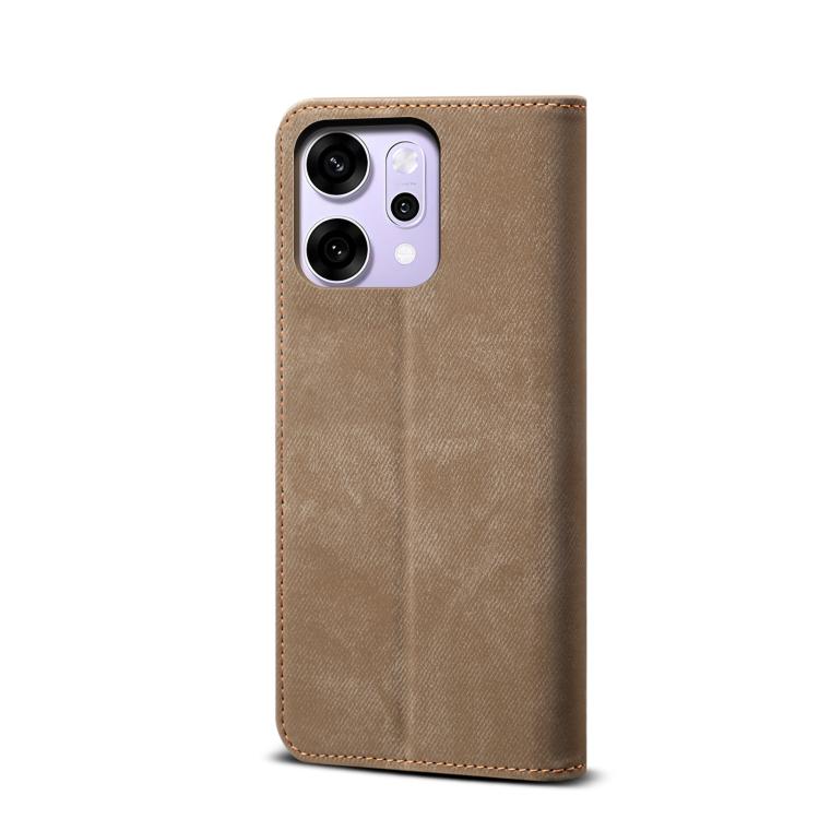 For OPPO Reno14 Pro 5G Global Denim Texture Casual Style Horizontal Flip Leather Case
