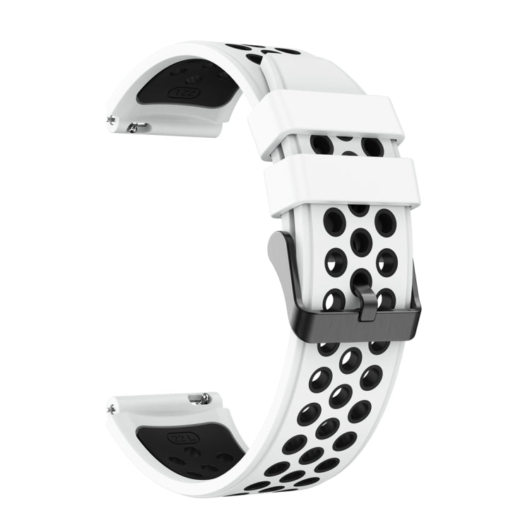 For Huawei Watch GT3 Pro 46mm Two Color Round Hole Silicone Watch Band