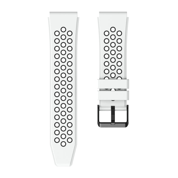 For Huawei Watch GT3 Pro 46mm Two Color Round Hole Silicone Watch Band