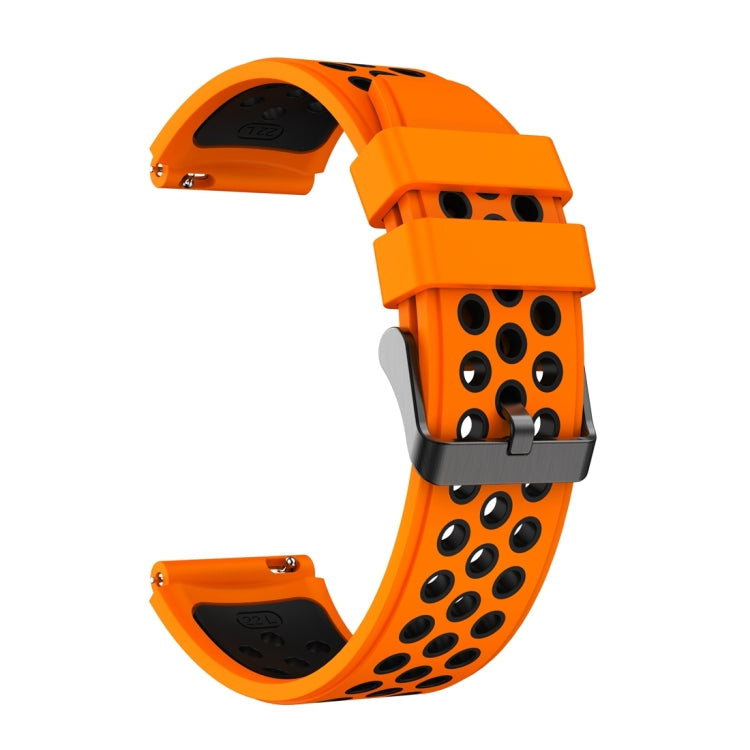 For Huawei Watch GT3 Pro 46mm Two Color Round Hole Silicone Watch Band