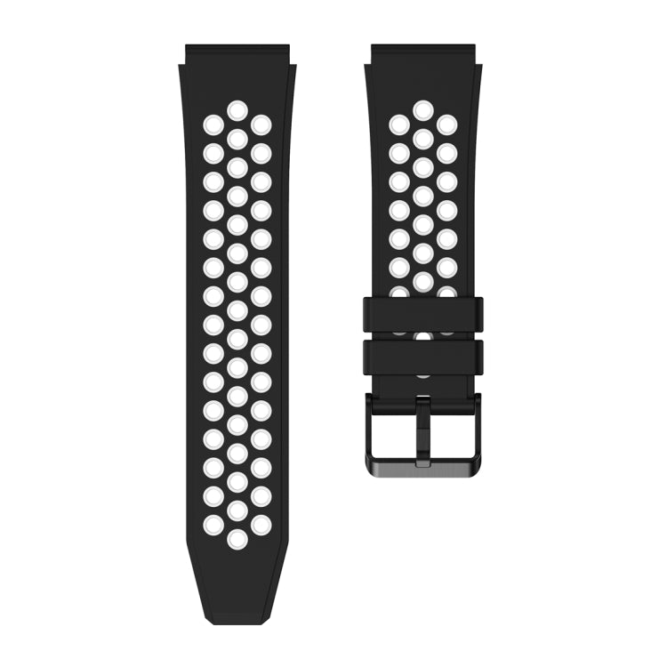 For Huawei Watch GT3 Pro 46mm Two Color Round Hole Silicone Watch Band