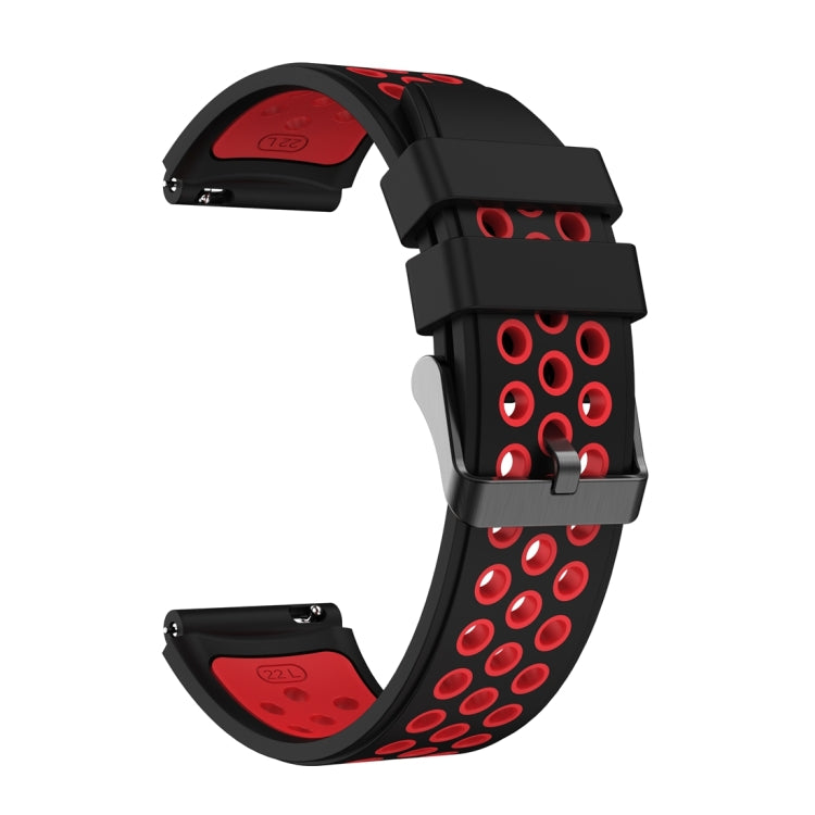For Huawei Watch GT3 Pro 46mm Two Color Round Hole Silicone Watch Band