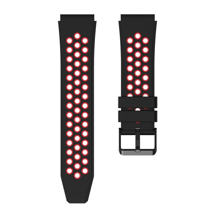 For Huawei Watch GT3 Pro 46mm Two Color Round Hole Silicone Watch Band