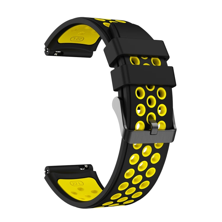 For Huawei Watch GT3 Pro 46mm Two Color Round Hole Silicone Watch Band