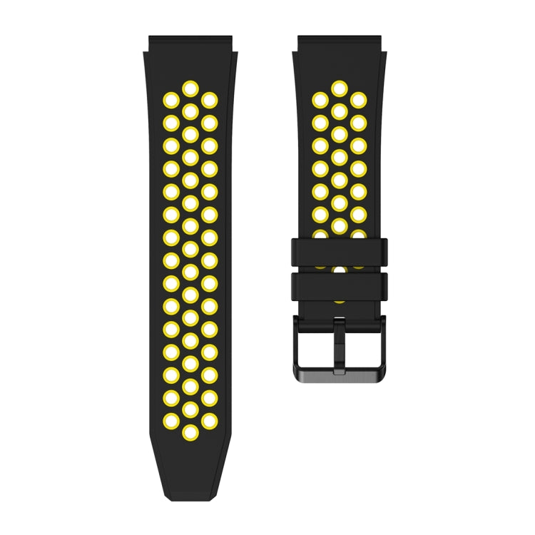 For Huawei Watch GT3 Pro 46mm Two Color Round Hole Silicone Watch Band
