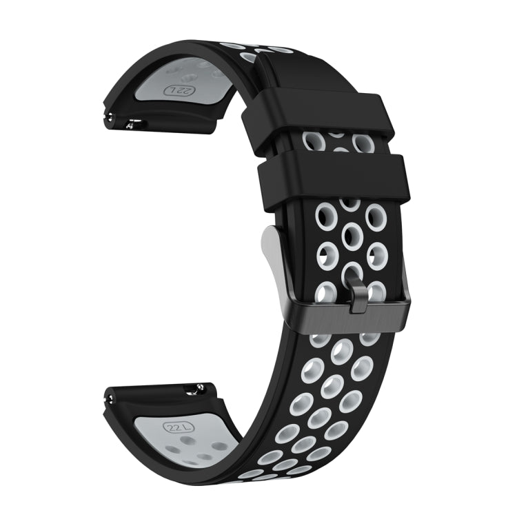 For Huawei Watch GT3 Pro 46mm Two Color Round Hole Silicone Watch Band