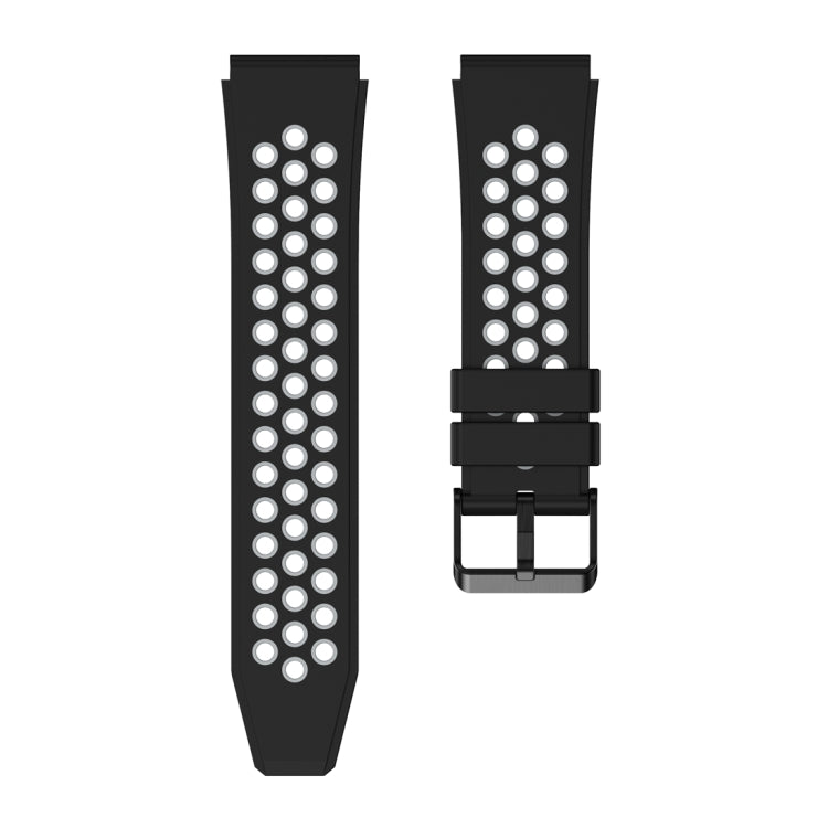 For Huawei Watch GT3 Pro 46mm Two Color Round Hole Silicone Watch Band