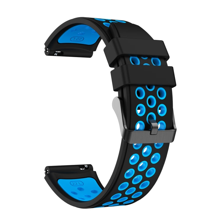 For Huawei Watch GT3 Pro 46mm Two Color Round Hole Silicone Watch Band
