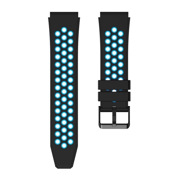 For Huawei Watch GT3 Pro 46mm Two Color Round Hole Silicone Watch Band