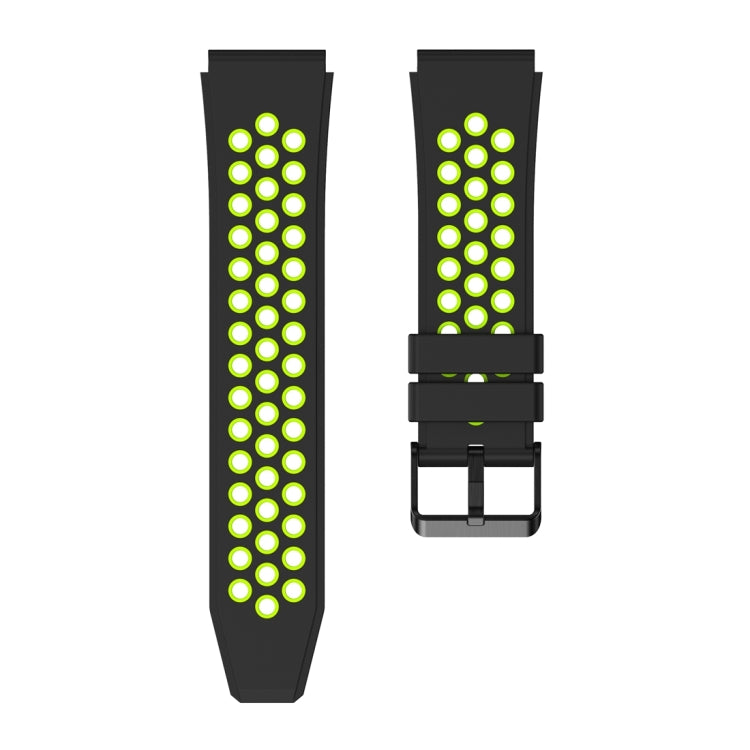 For Huawei Watch GT3 Pro 46mm Two Color Round Hole Silicone Watch Band