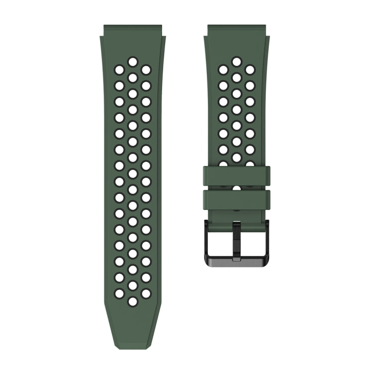 For Huawei Watch GT3 Pro 46mm Two Color Round Hole Silicone Watch Band