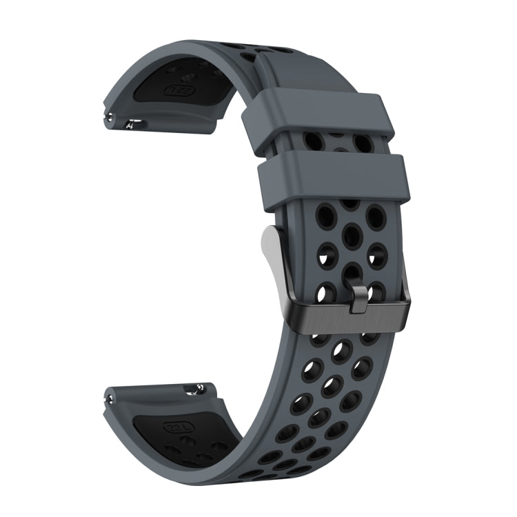 For Huawei Watch GT3 Pro 46mm Two Color Round Hole Silicone Watch Band