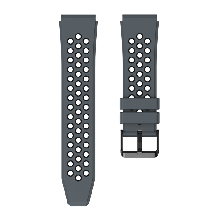 For Huawei Watch GT3 Pro 46mm Two Color Round Hole Silicone Watch Band