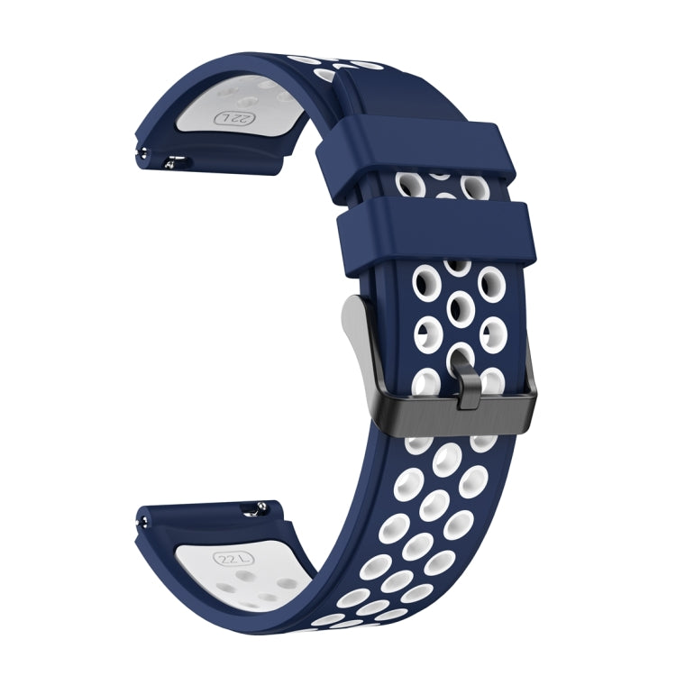 For Huawei Watch GT3 Pro 46mm Two Color Round Hole Silicone Watch Band