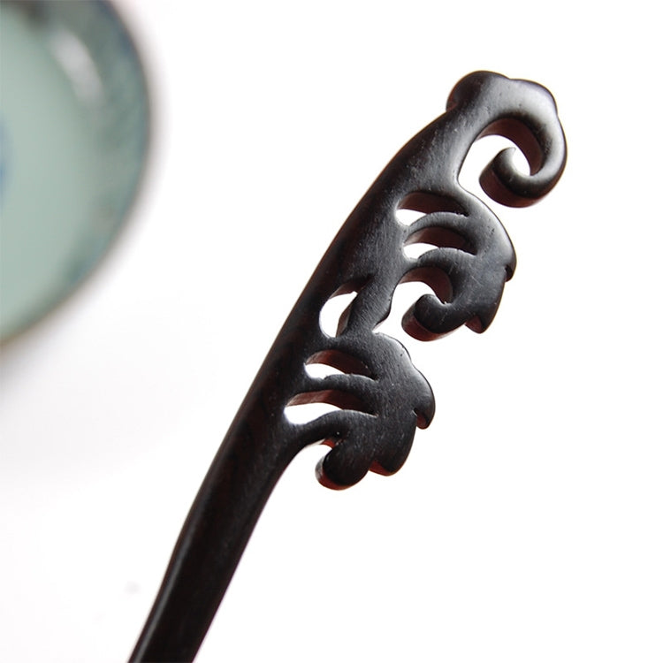 Classical Sandalwood Hairpin Hair Ornaments with Gift Box, Gift Box Random Color Delivery(Wheat Awn Ebony)