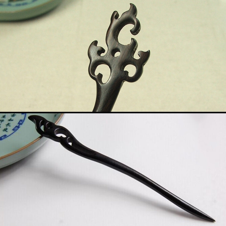 Classical Sandalwood Hairpin Hair Ornaments with Gift Box, Gift Box Random Color Delivery(Phantom Ebony)