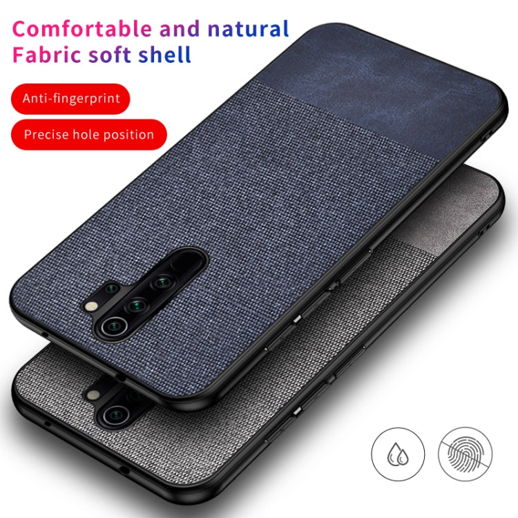 For Xiaomi Redmi 9 Shockproof Splicing PU + Cloth Texture PC + TPU Protective Case