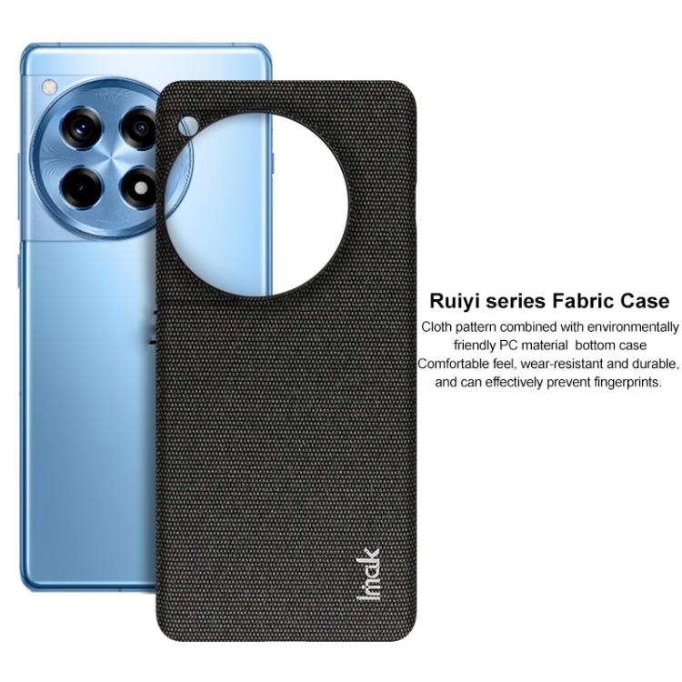 For OnePlus Ace 3 / 12R imak Ruiyi Series Cloth Texture PU + PC Phone Case