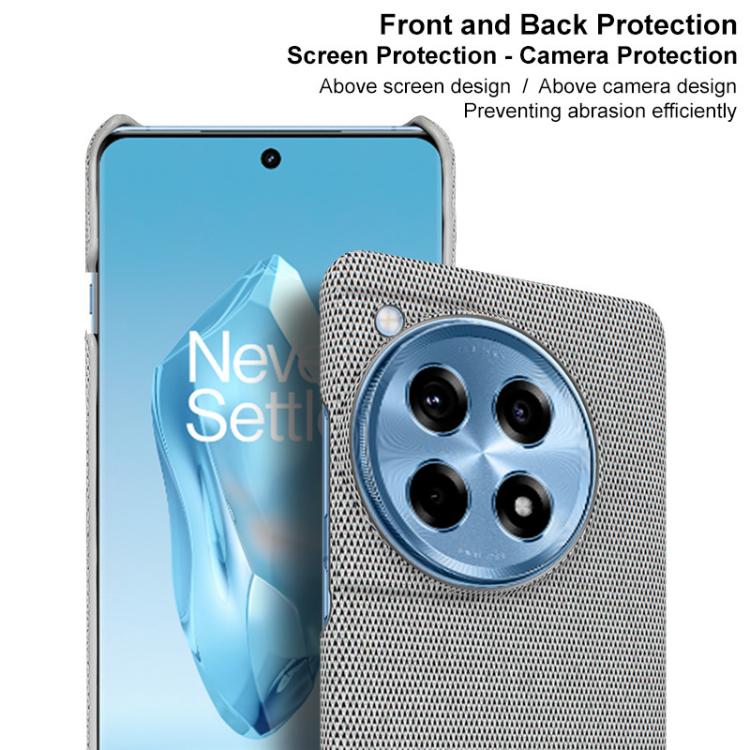 For OnePlus Ace 3 / 12R imak Ruiyi Series Cloth Texture PU + PC Phone Case