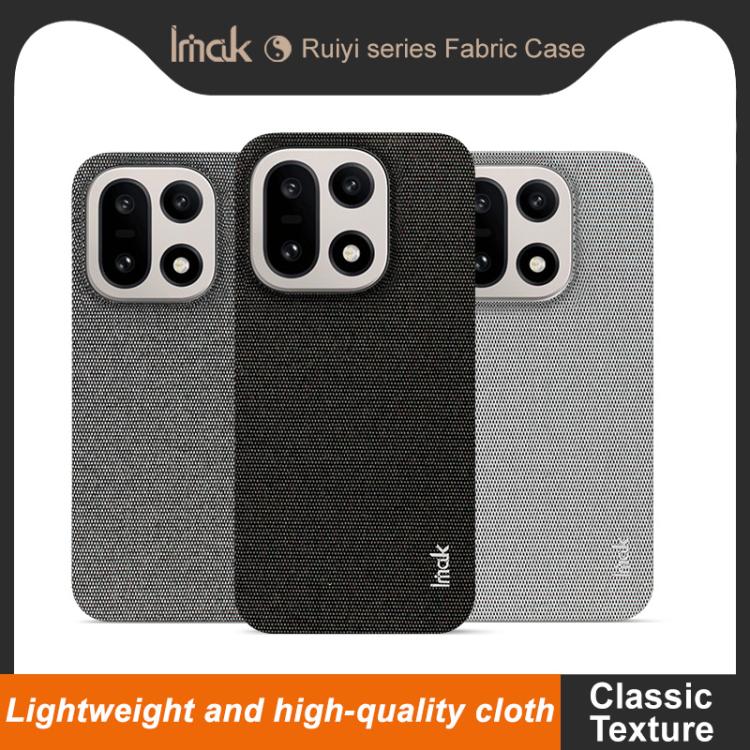 For OnePlus 15 imak Ruiyi Series Cloth Texture PU + PC Phone Case