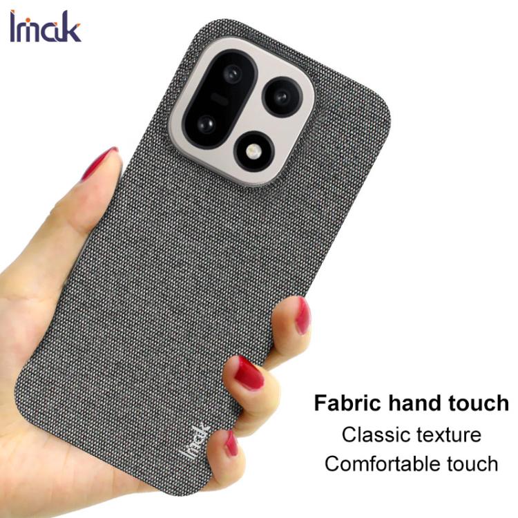 For OnePlus 15 imak Ruiyi Series Cloth Texture PU + PC Phone Case