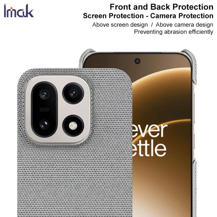 For OnePlus 15 imak Ruiyi Series Cloth Texture PU + PC Phone Case