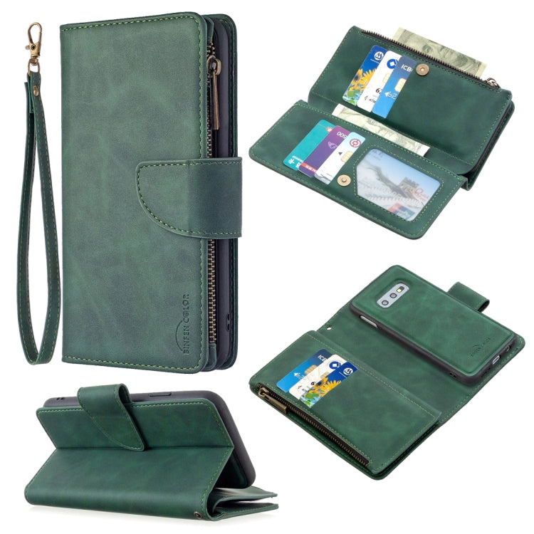 For Samsung Galaxy A81 Skin Feel Detachable Magnetic Zipper Horizontal Flip PU Leather Case with Multi-Card Slots & Holder & Wallet & Photo Frame & Lanyard