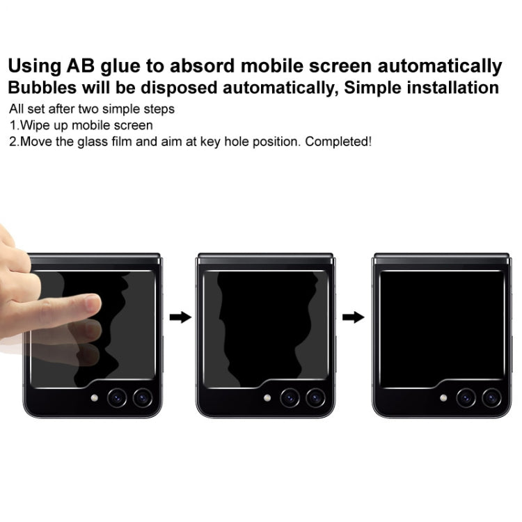 For Samsung Galaxy Z Flip5 imak HD Full Screen Anti-spy Tempered Glass Protective Film External Screen Version