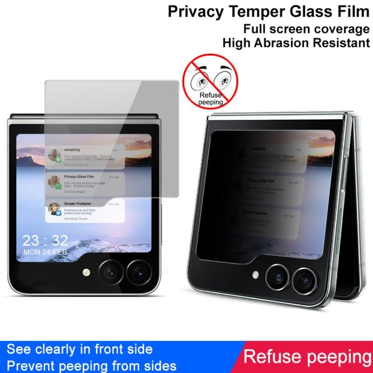 For Samsung Galaxy Z Flip6 / Flip7 FE imak HD Full Screen Anti-spy Tempered Glass Protective Film External Screen Version