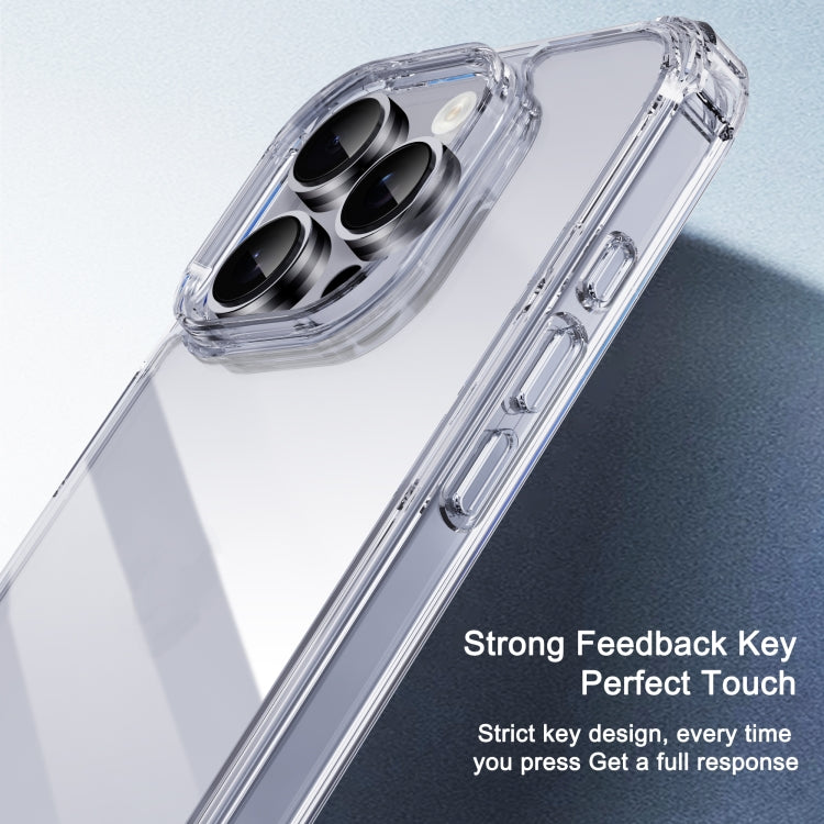 For iPhone 16 Plus iPAKY Crystal Clear Series Shockproof PC + TPU Protective Phone Case - Transparent