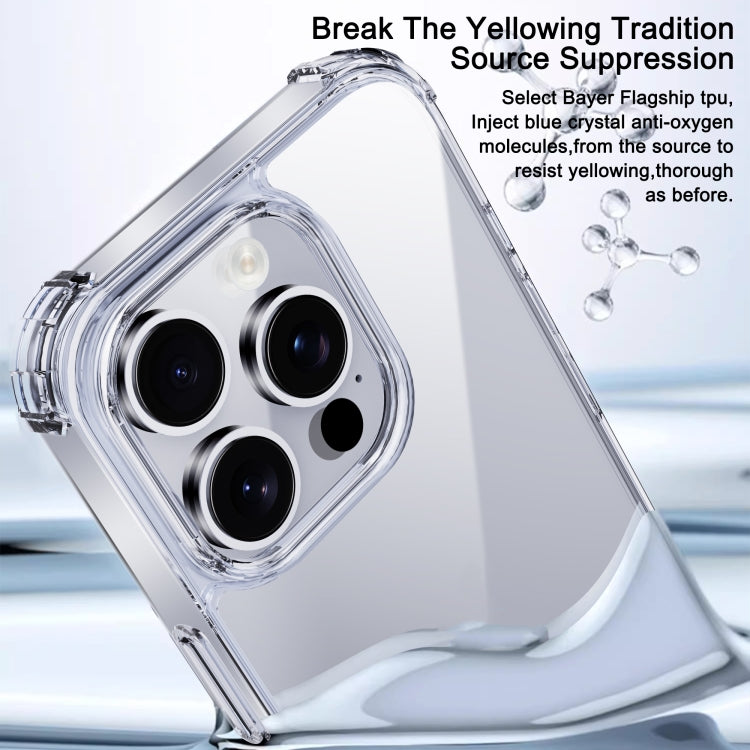 For iPhone 16 Plus iPAKY Crystal Clear Series Shockproof PC + TPU Protective Phone Case - Transparent