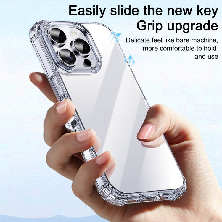 For iPhone 16 iPAKY Crystal Clear Series Shockproof PC + TPU Protective Phone Case - Transparent