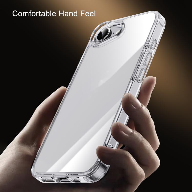 For iPhone 17e / 16e iPAKY Crystal Clear Series Shockproof PC + TPU Protective Phone Case - Transparent