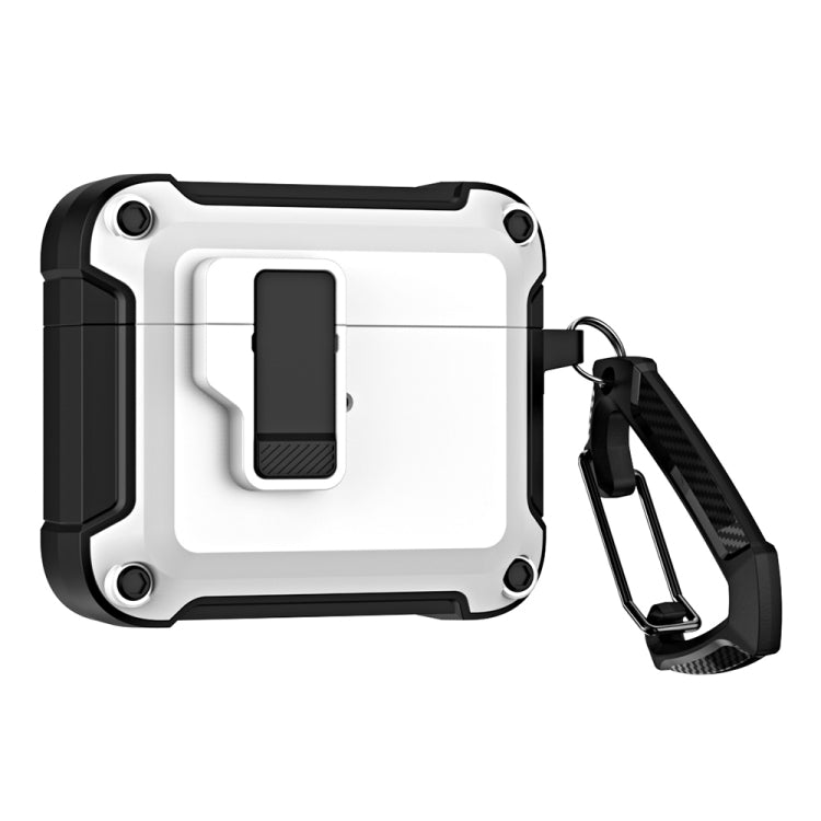 For AirPods 3 TPU + PC Wireless Bluetooth Earphone Protective Case with Switch Lock & Hook