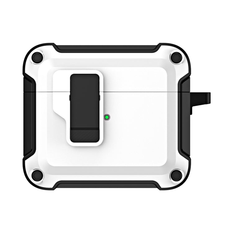 For AirPods 3 TPU + PC Wireless Bluetooth Earphone Protective Case with Switch Lock & Hook