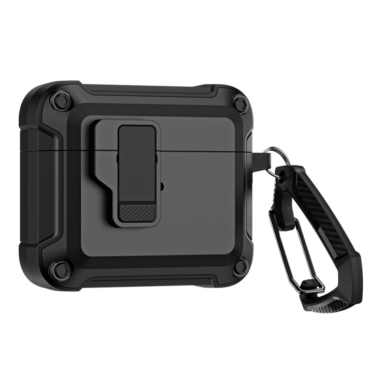 For AirPods 3 TPU + PC Wireless Bluetooth Earphone Protective Case with Switch Lock & Hook