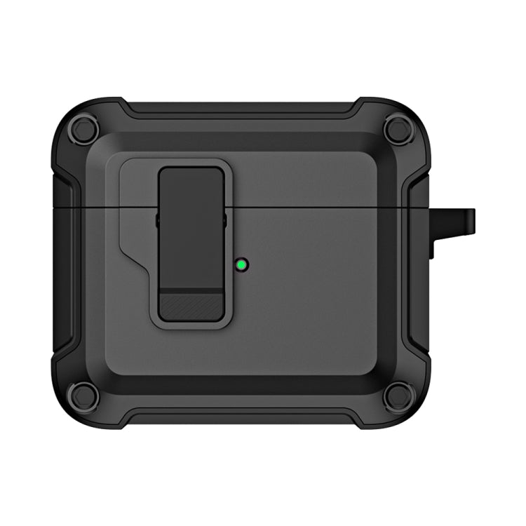For AirPods 3 TPU + PC Wireless Bluetooth Earphone Protective Case with Switch Lock & Hook