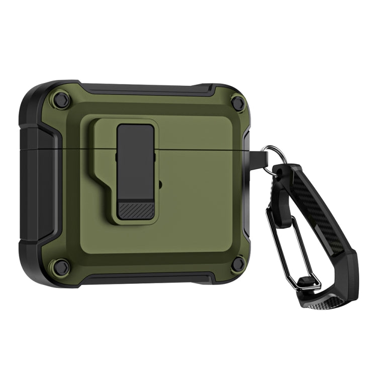 For AirPods 3 TPU + PC Wireless Bluetooth Earphone Protective Case with Switch Lock & Hook