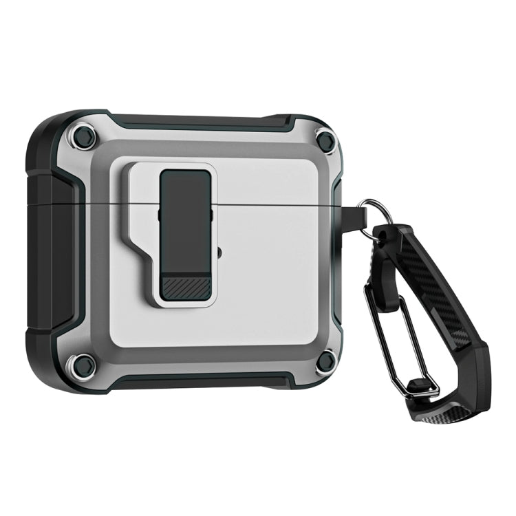 For AirPods 3 TPU + PC Wireless Bluetooth Earphone Protective Case with Switch Lock & Hook