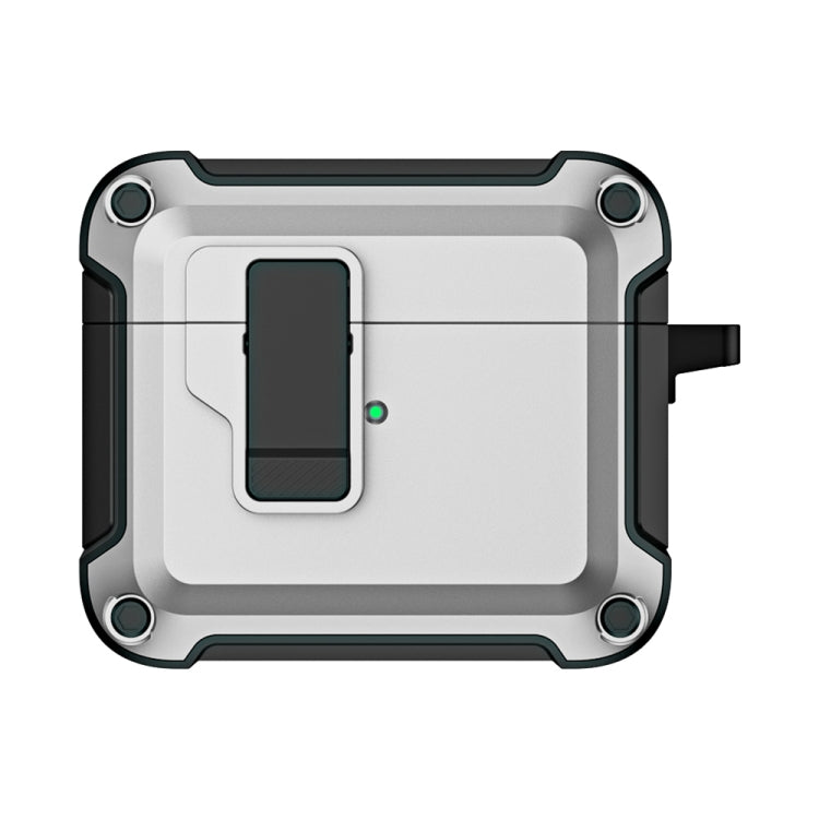 For AirPods 3 TPU + PC Wireless Bluetooth Earphone Protective Case with Switch Lock & Hook