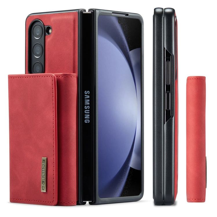 For Samsung Galaxy Z Fold5 DG.MING M1 Series 3-Fold Multi Card Wallet + Magnetic Phone Case