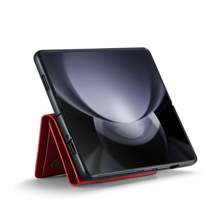 For Samsung Galaxy Z Fold5 DG.MING M1 Series 3-Fold Multi Card Wallet + Magnetic Phone Case