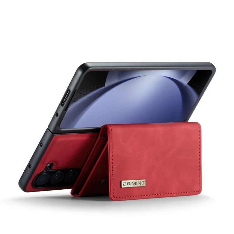 For Samsung Galaxy Z Fold5 DG.MING M1 Series 3-Fold Multi Card Wallet + Magnetic Phone Case