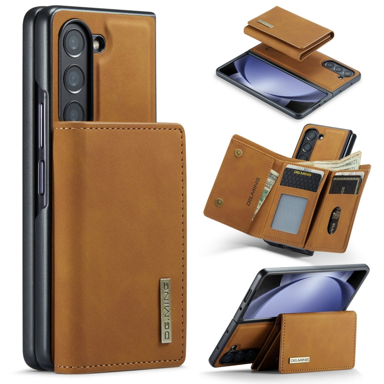 For Samsung Galaxy Z Fold5 DG.MING M1 Series 3-Fold Multi Card Wallet + Magnetic Phone Case